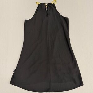 GUESS Black Halter Shift Dress‎ Chain Neckline Keyhole Size M